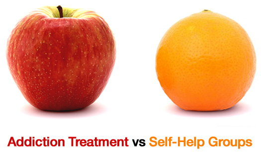 Addiction Treatment vs Self Help Groups